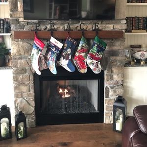 Set of 5 Bronze stocking holders